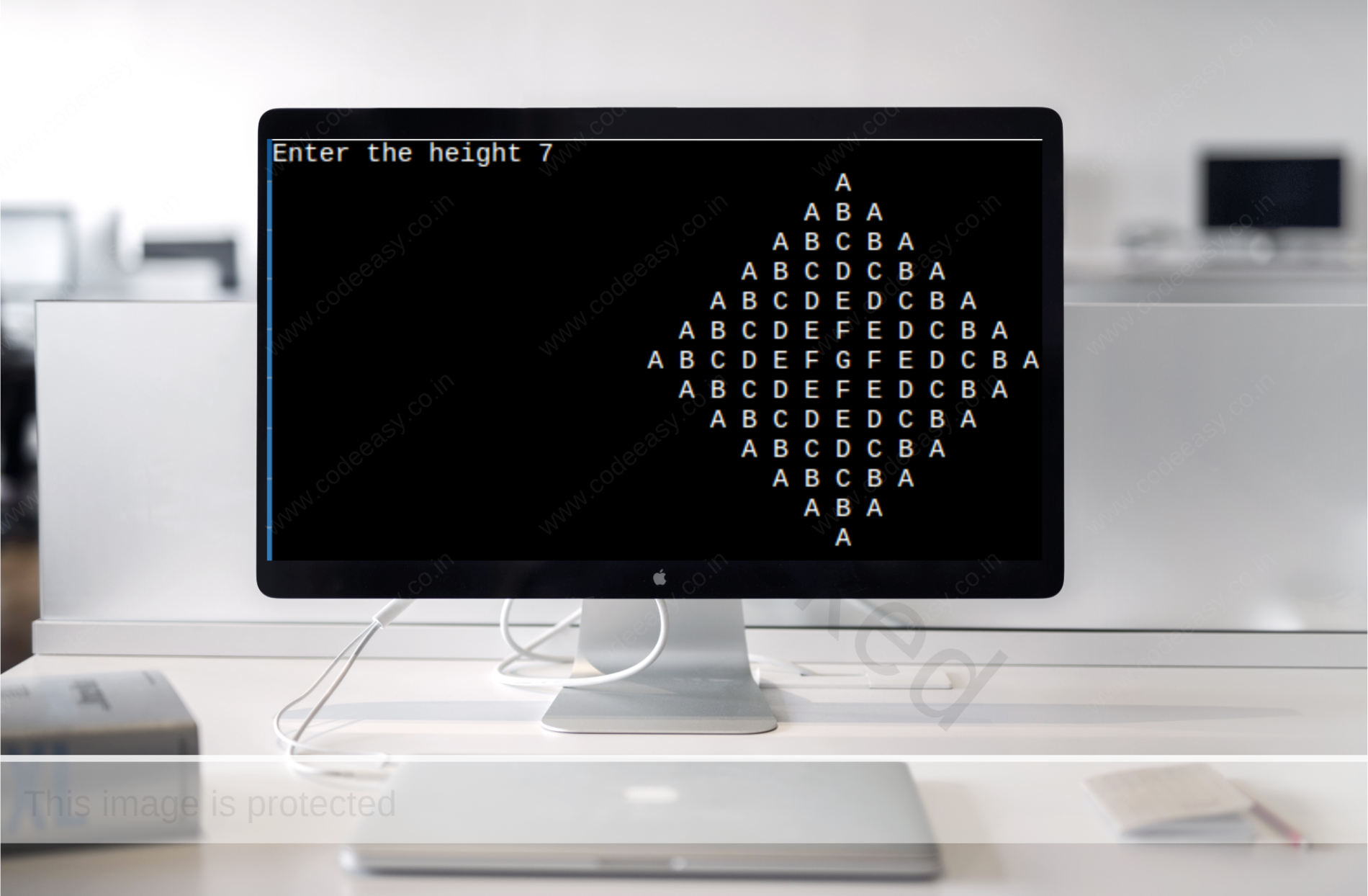 Read more about the article Best Diamond of Alphabets Pattern print solution in 2023