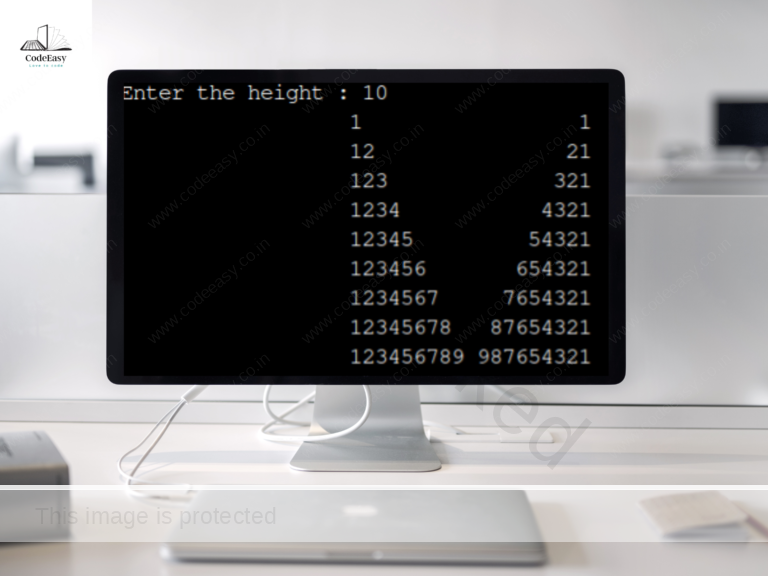 Read more about the article Easy pattern printing Code using C language
