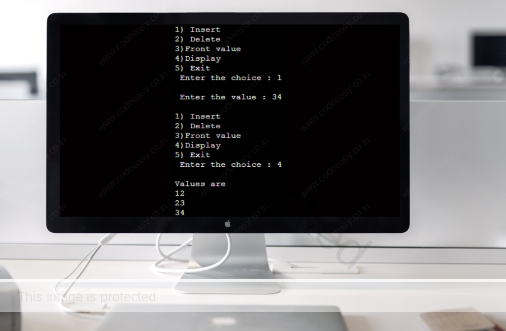 Easy Linear Queue implementing code using structure