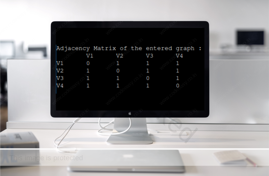 Easy Adjacency Matrix Representation of Graph